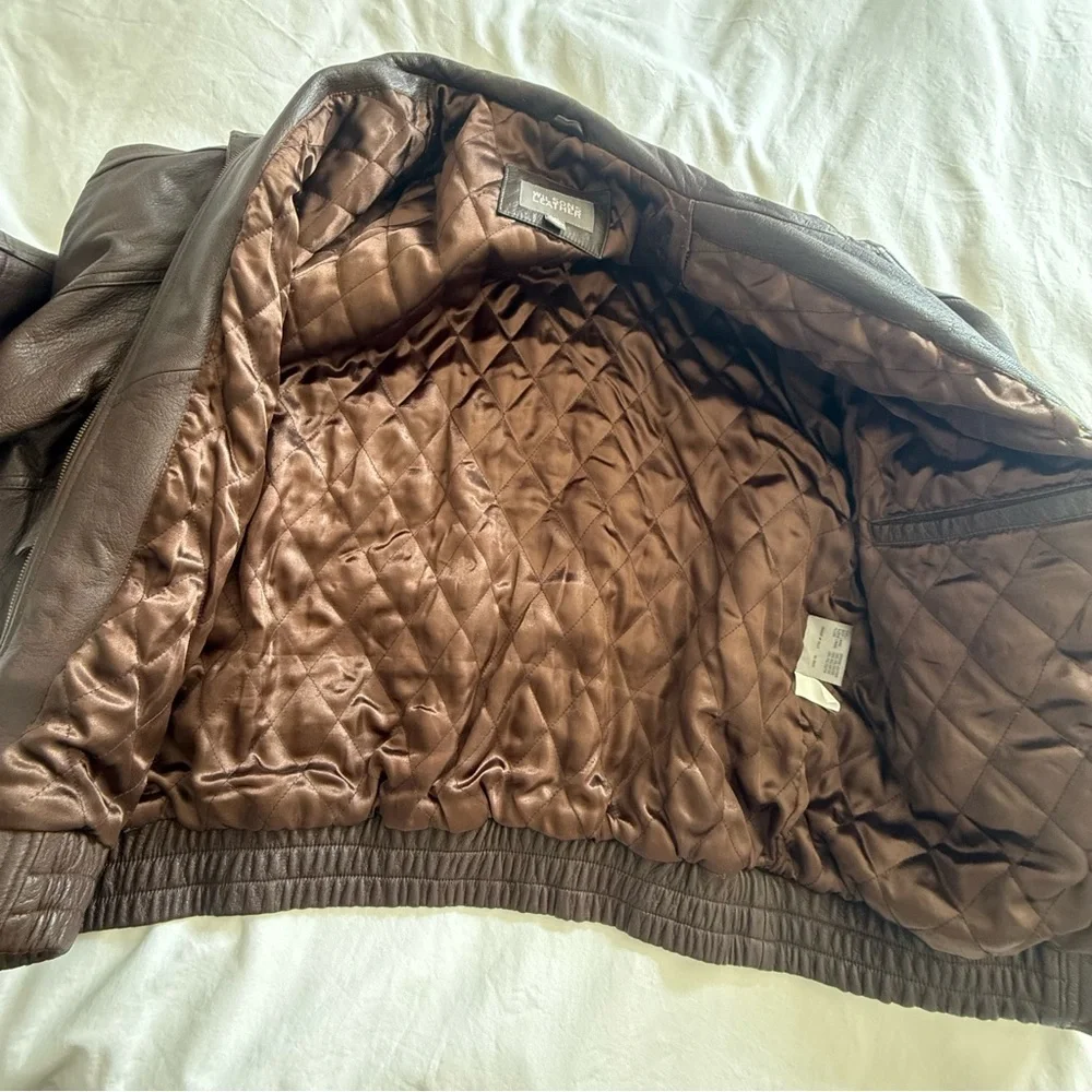Vintage Wilsons Leather Men’s Bomber Jacket Brown Flight Oversized Jacket XXL - Picture 10 of 15